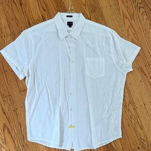 J Crew Men's White Short Sleeve Shirt XXL